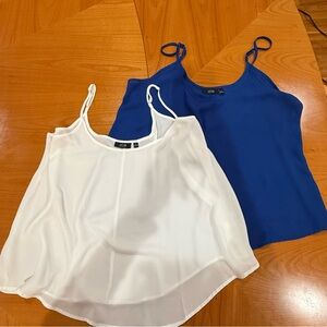 2 - Apt 9 loose flowy swing semi-sheer tank camisole adjustable spaghetti straps